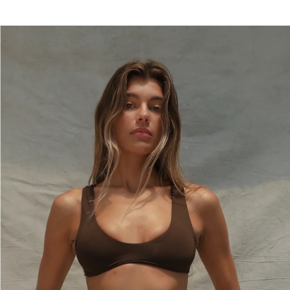TOAST Maroon/Red Scoop Top Bikini